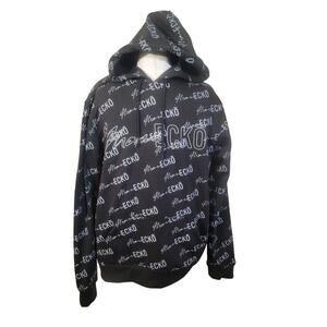 Marc Ecko cut & sew fall collection black hooded pullover sweatshirt size XL.
